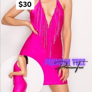 Hot pink dress